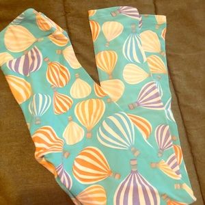 Lularoe Kids L/XL Hot Air Balloon Leggings NWOT